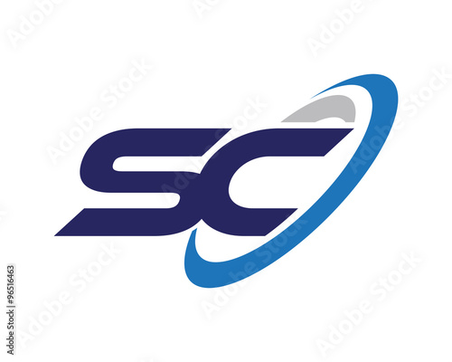 SC Letter Swoosh Company Logo