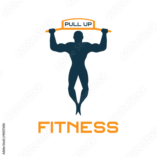 fitness pull up bands vector illustration