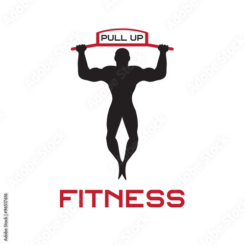 fitness pull up bands vector illustration