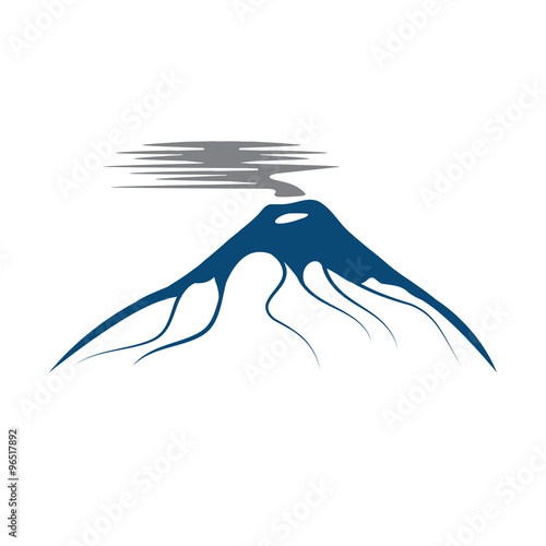 vector abstract illustration of volcano Cotopaxi in Ecuador