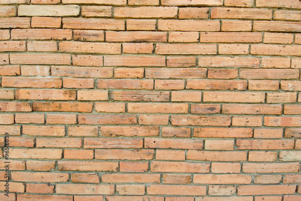Brown brick wall in an old contemporary temple in Thailand Brown brick wall in an old contemporary temple in Thailand
