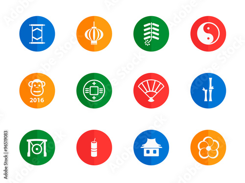 Chinese New Year simply icons