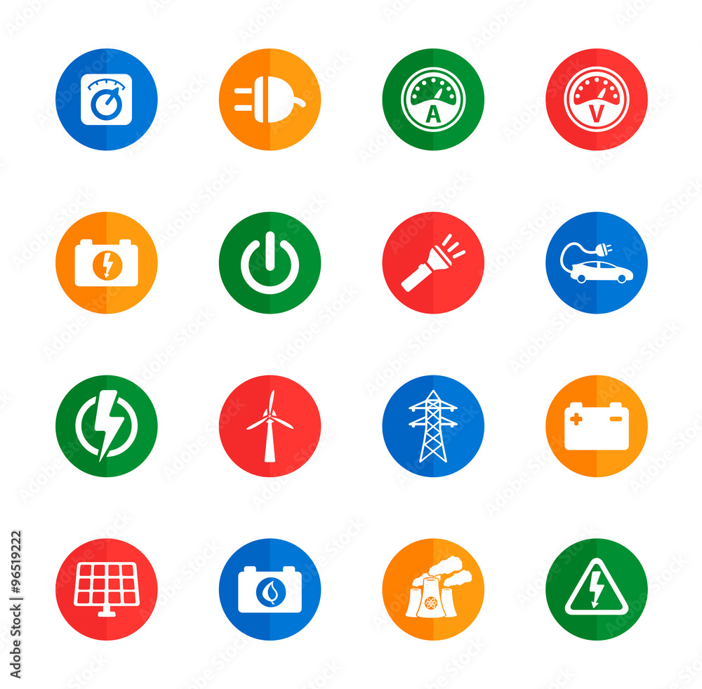 Electricity simply icons Electricity simply icons