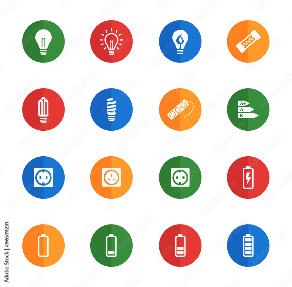 Electricity simply icons Electricity simply icons