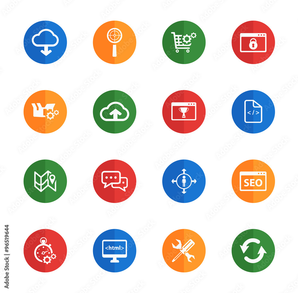 SEO and development simply icons SEO and development simply icons
