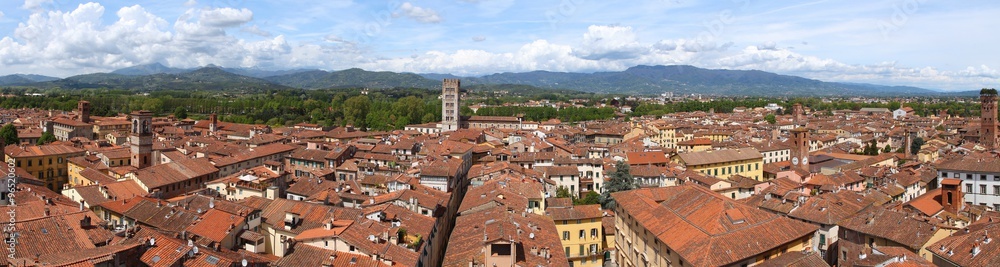 Lucca panorama in Italy