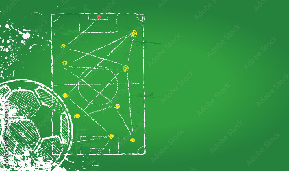 Obraz premium Soccer o. Football design template,free copy space, vector