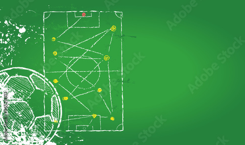 Soccer o. Football design template,free copy space, vector