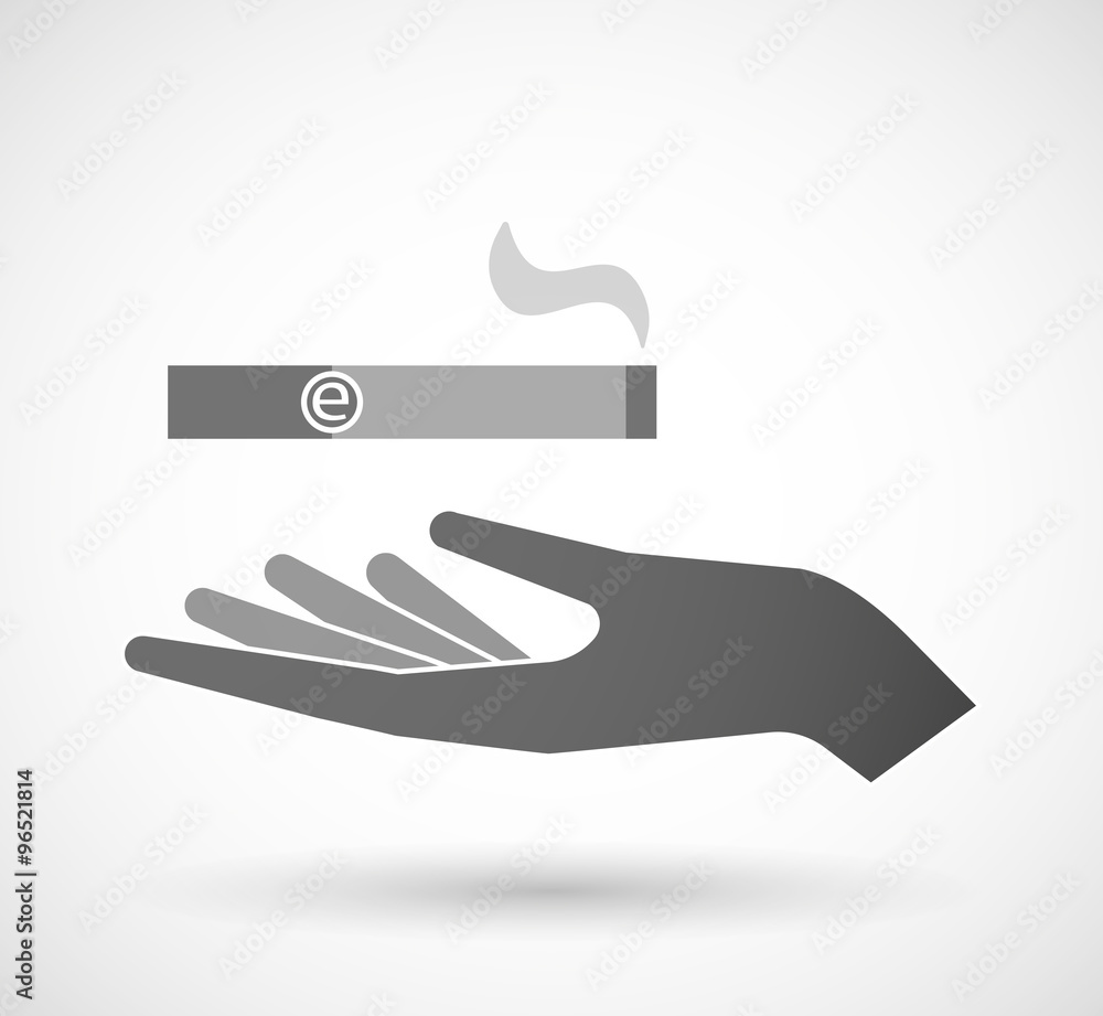 Isolated vector hand giving an electronic cigarette Isolated vector hand giving an electronic cigarette