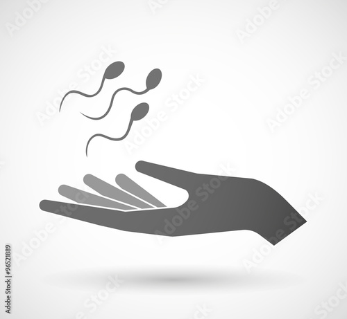 Isolated vector hand giving sperm cells