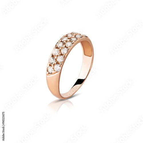 Ring. Gold ring with diamonds