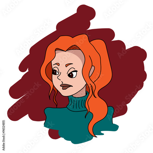 Vector woman face