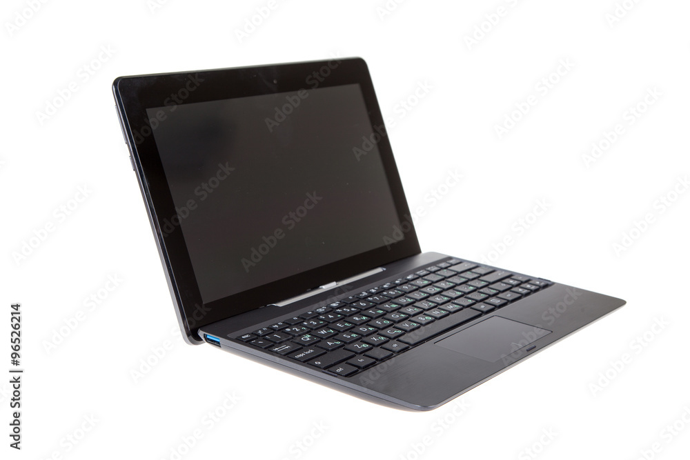 Black laptop isolated on white background Black laptop isolated on white background