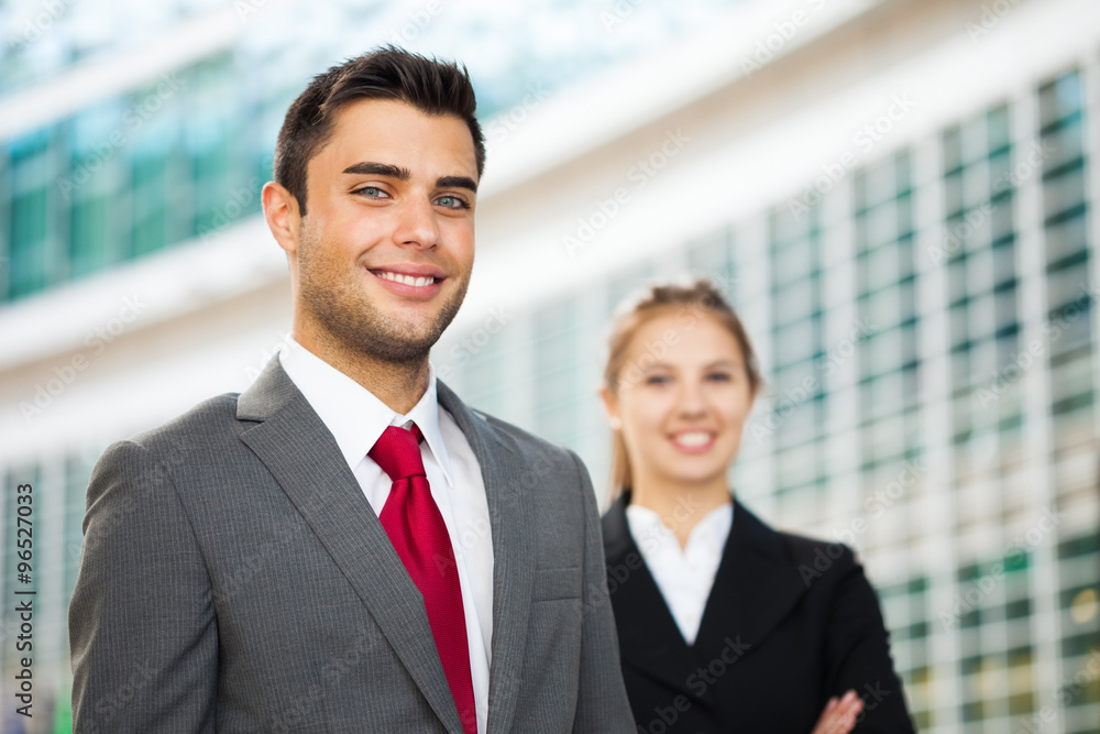 Smiling business people Smiling business people