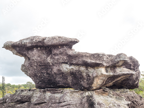 big sandstone rock in the nature