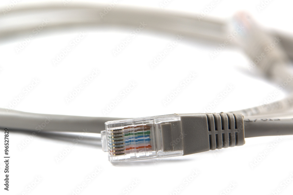 Ethernet wire isolated on white background Ethernet wire isolated on white background