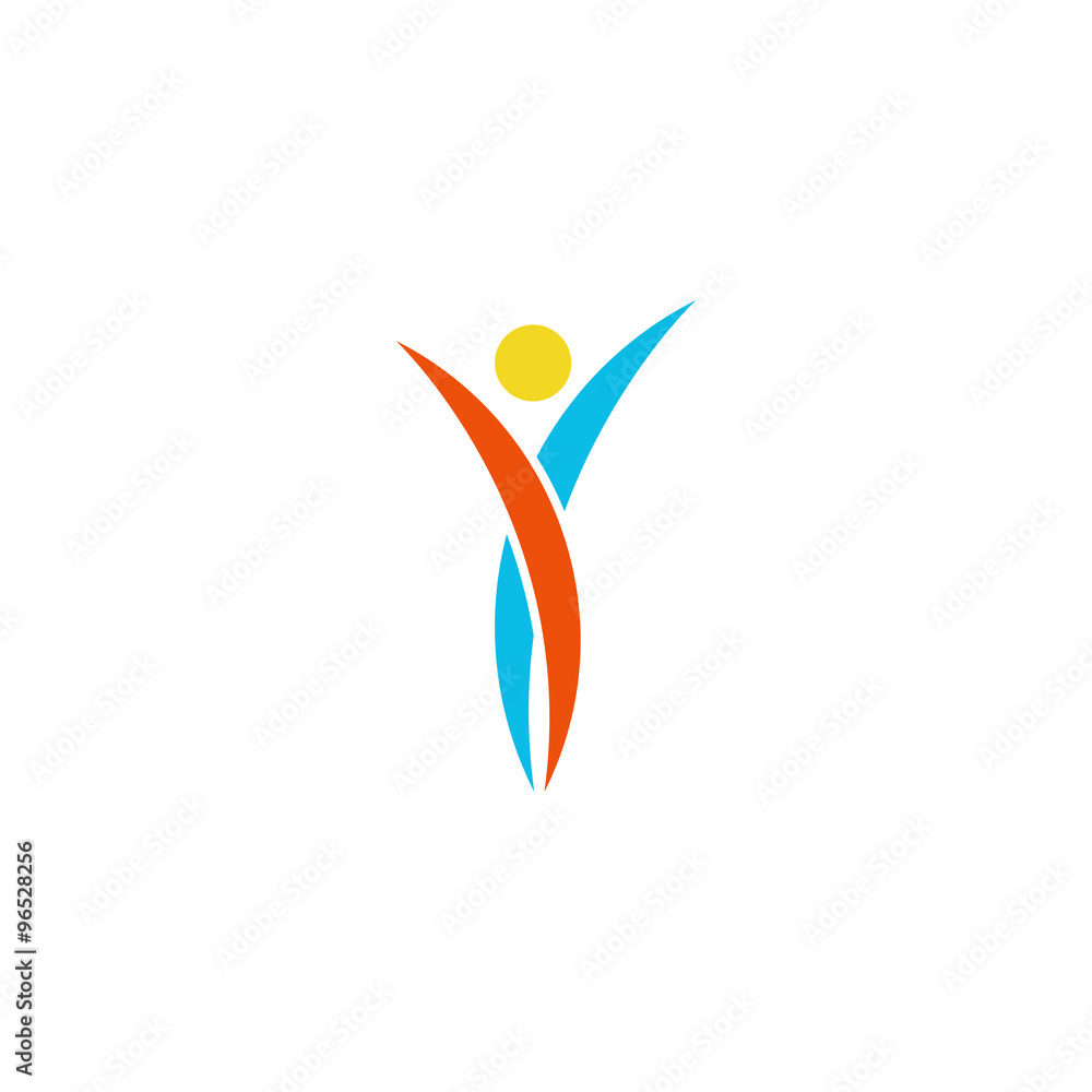 Human logo abstract dance body, fitness sport man winner, mockup idea modern sport rock'n'roll symbol, activity design template emblem Human logo abstract dance body, fitness sport man winner, mockup idea modern sport rock'n'roll symbol, activity design template emblem