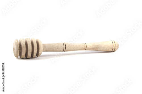 honey spoon isolated on white background