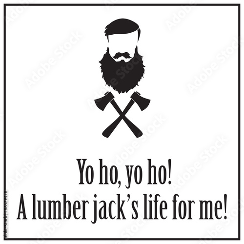 Beard, funny, motivational illustration. Vector art.