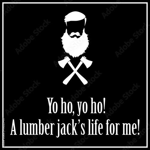 Funny quotation about beard. Vector art.