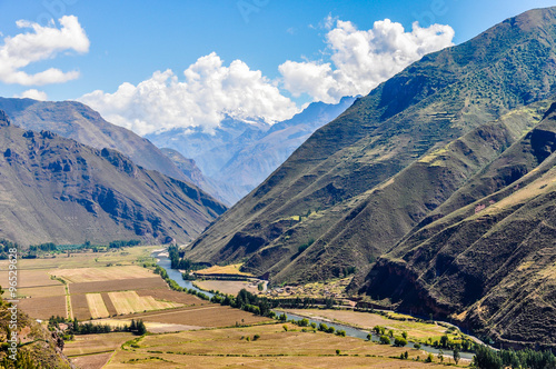 Fotografie, Obraz View from the top Sacred Valley, Peru