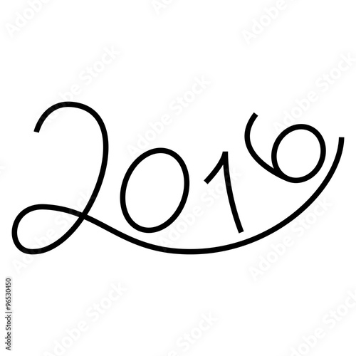 Happy new year 2016 text design