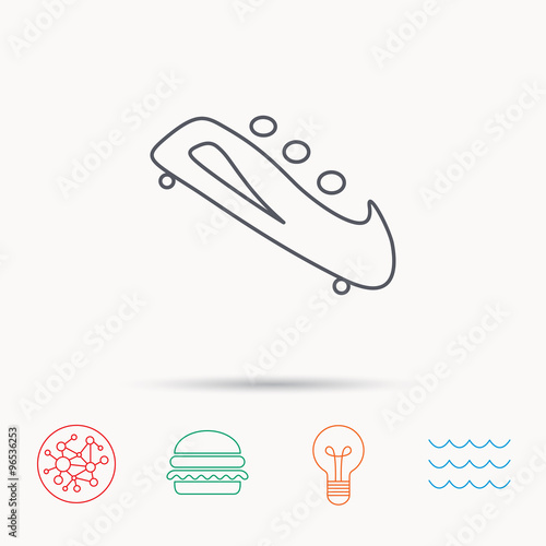 Bobsleigh icon. Three-seater bobsled sign.