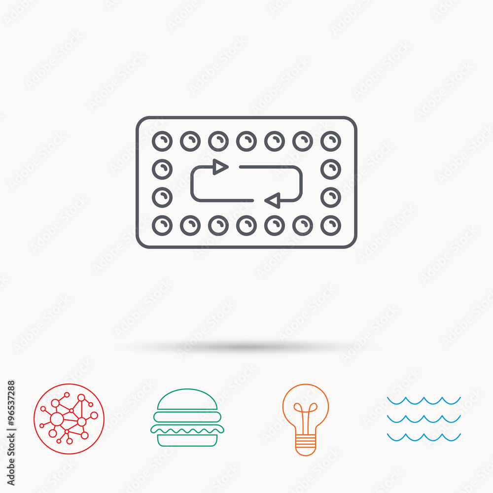 Contraception pills icon. Pharmacology drugs. Contraception pills icon. Pharmacology drugs.