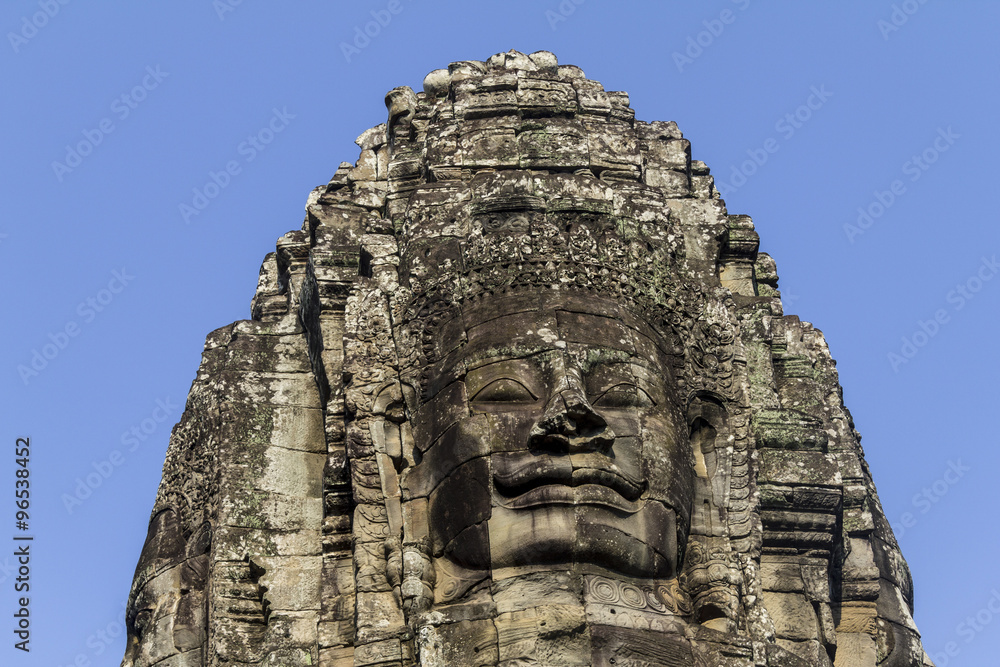 Head marked inside Angkor Wat Temple