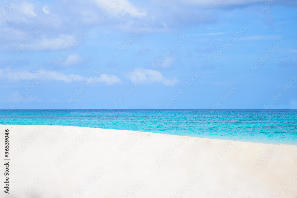 Sea beach blue sky and white sand in Koh Tachai island