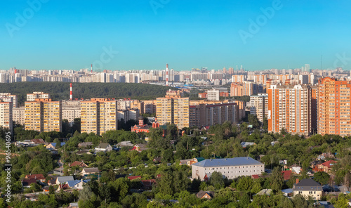 View to the city of Krasnogorsk, Russia.