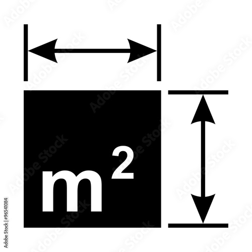 Square meter simple icon