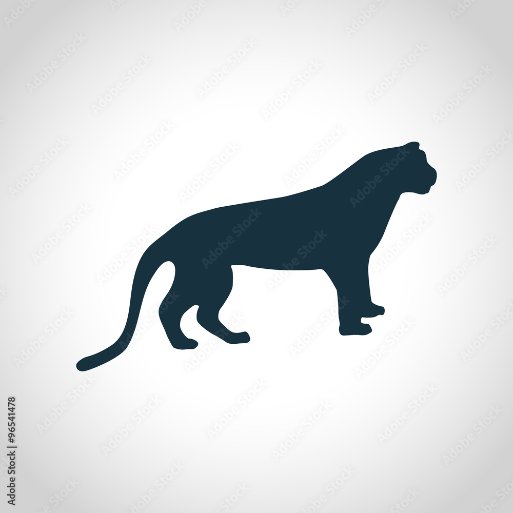 Fototapeta premium Tiger black silhouette