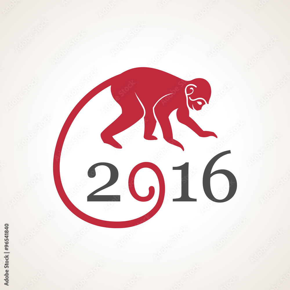 Obraz premium Vector illustration of monkey