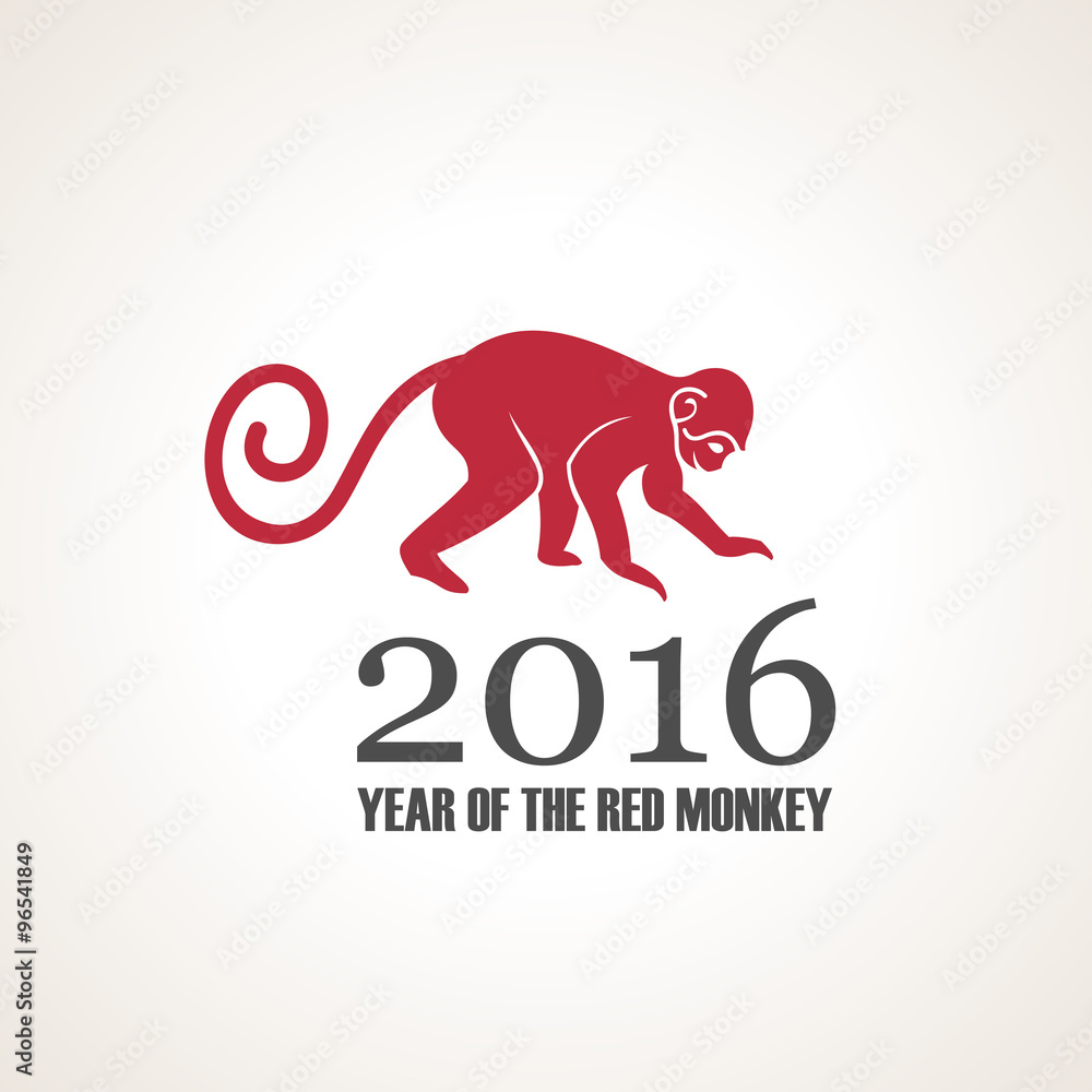 Obraz premium Vector illustration of monkey