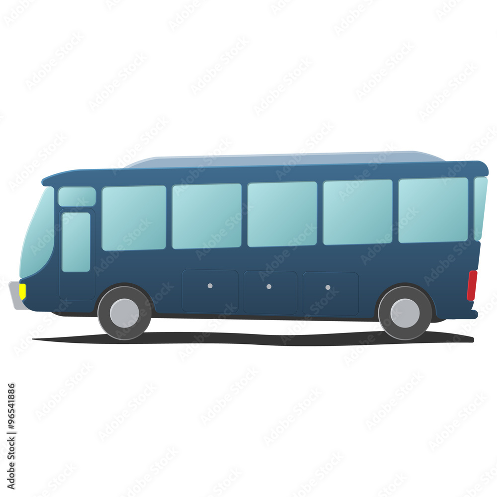 Bus public transportation cartoon