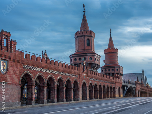 View of the Oberbaumbruecke at the sunset in Berlin - 4 photo