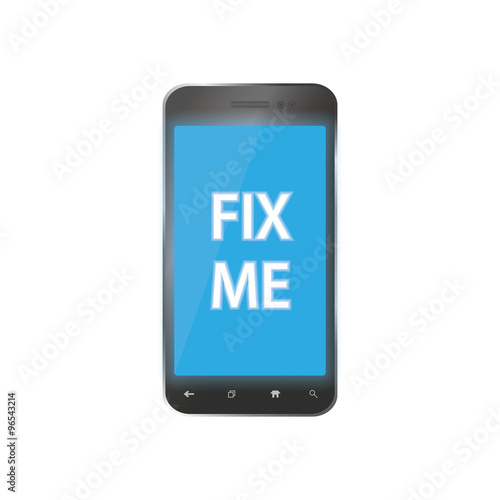 broken phone with a problem which ask you to fix him Icon for repair smartphones