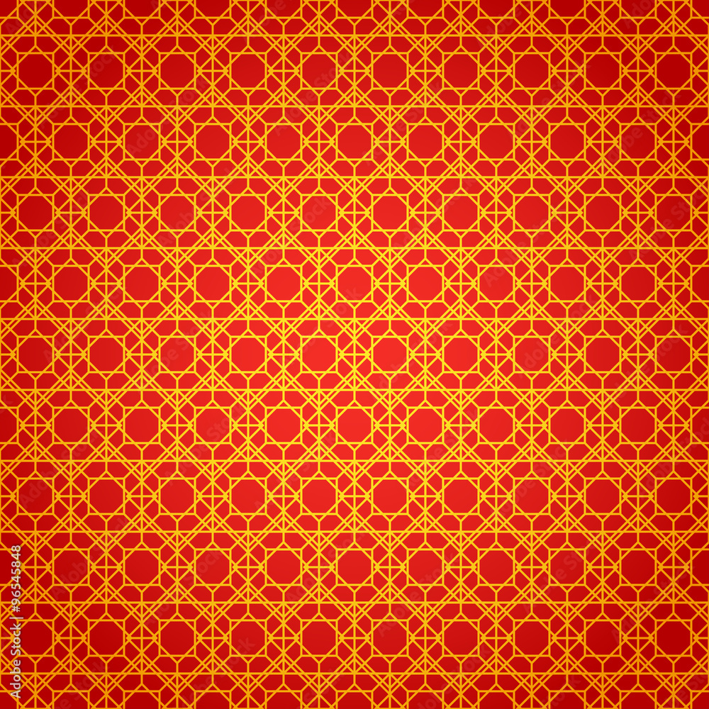 Gold and red geometric national chinese seamless pattern. Wrapping paper. Scrapbook paper. Chinese new year 2016. Beautiful vector illustration. Line background. Stylish graphic texture Gold and red geometric national chinese seamless pattern. Wrapping paper. Scrapbook paper. Chinese new year 2016. Beautiful vector illustration. Line background. Stylish graphic texture
