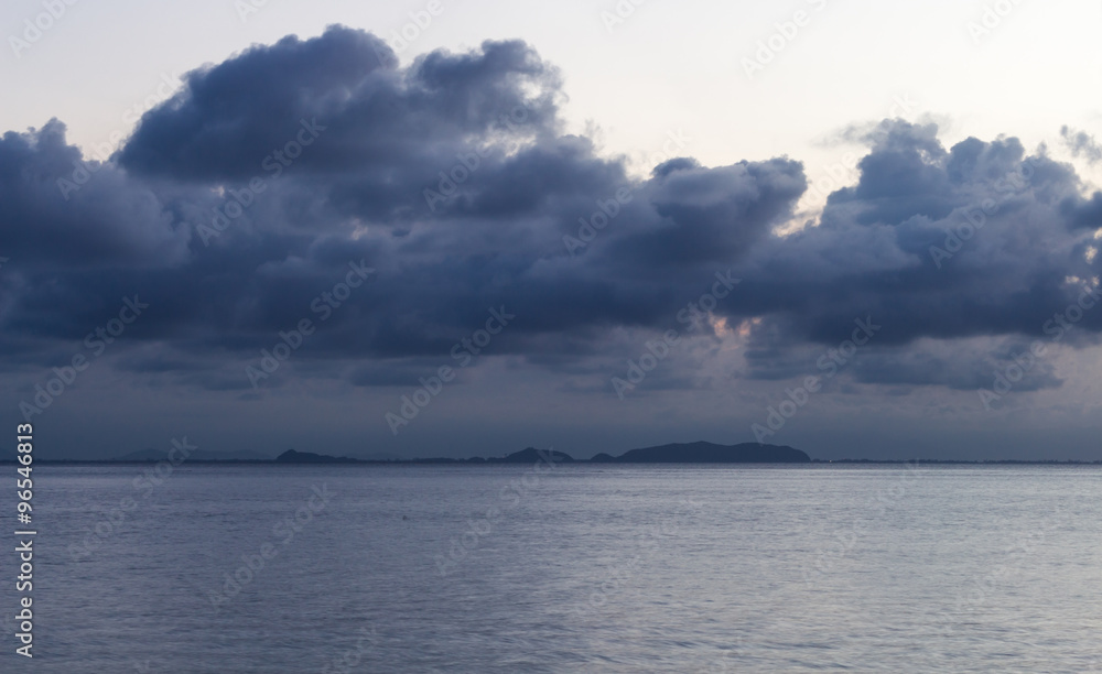  sky with storm clouds over the sea