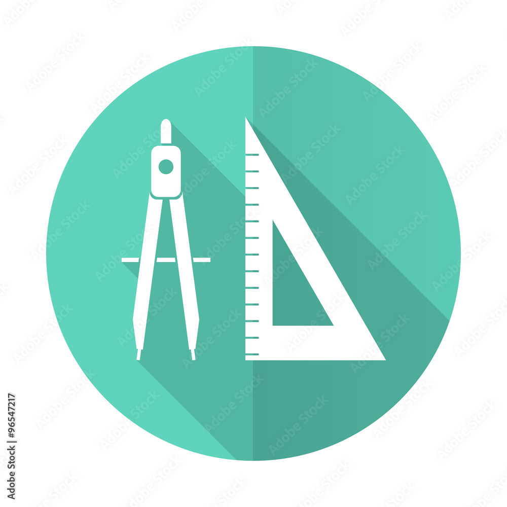 learning blue flat desgn circle icon with long shadow on white background learning blue flat desgn circle icon with long shadow on white background