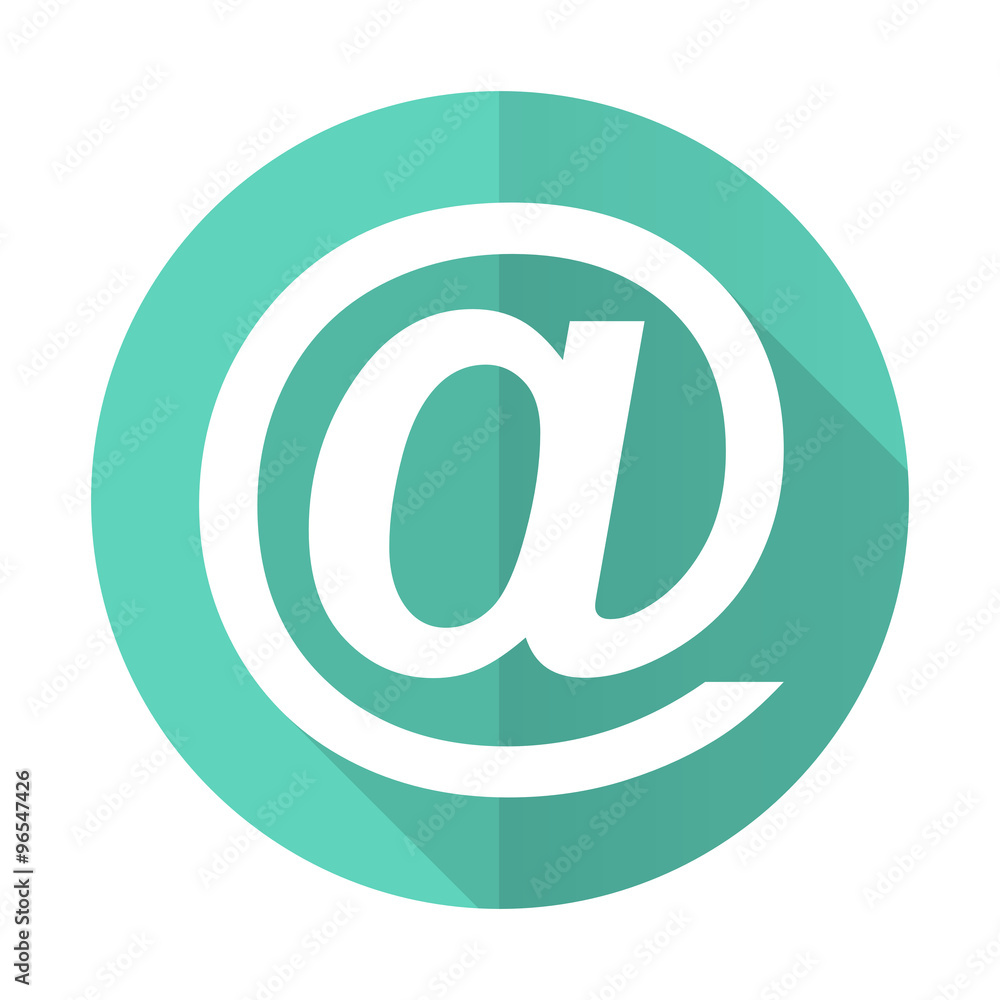 email blue flat desgn circle icon with long shadow on white background email blue flat desgn circle icon with long shadow on white background