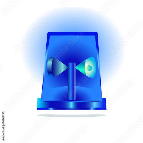 isolated blue siren