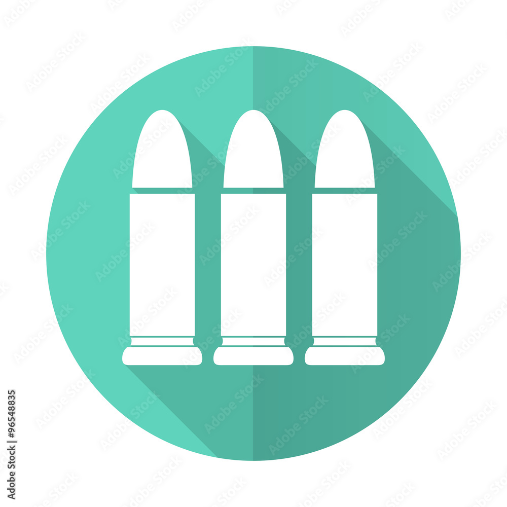 ammunition blue flat desgn circle icon with long shadow on white background ammunition blue flat desgn circle icon with long shadow on white background
