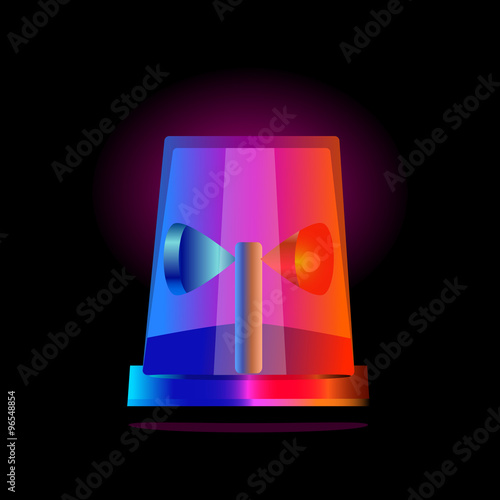 shiny flashing alarm siren