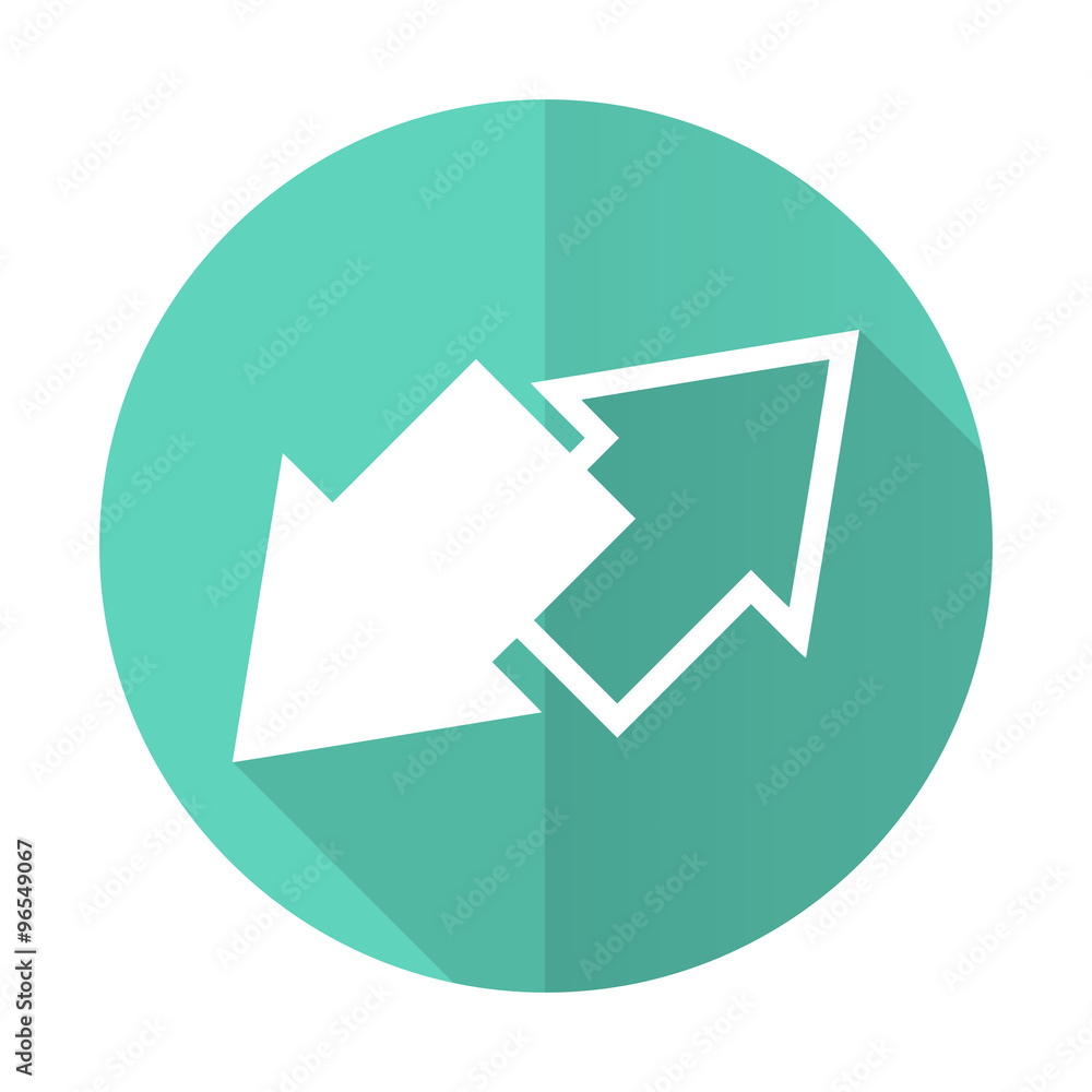 exchange blue flat desgn circle icon with long shadow on white background exchange blue flat desgn circle icon with long shadow on white background