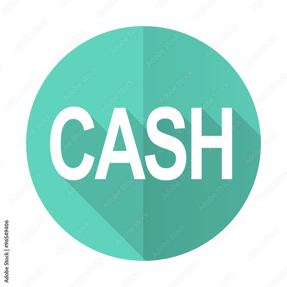 cash blue flat desgn circle icon with long shadow on white background cash blue flat desgn circle icon with long shadow on white background