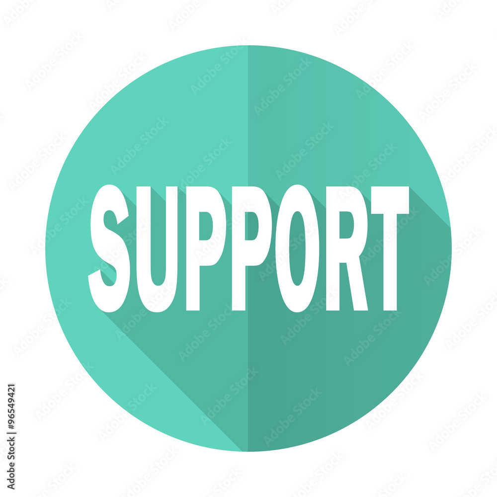 support blue flat desgn circle icon with long shadow on white background support blue flat desgn circle icon with long shadow on white background