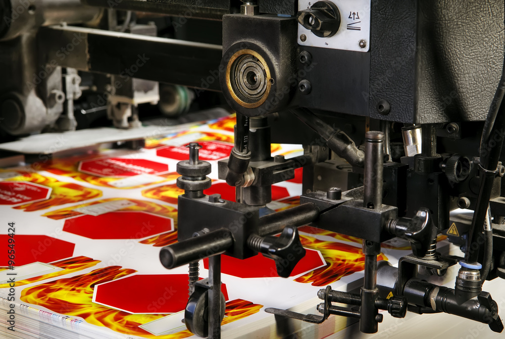 The printing press prints booklets