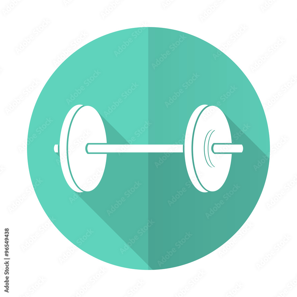 fitness blue flat desgn circle icon with long shadow on white background fitness blue flat desgn circle icon with long shadow on white background